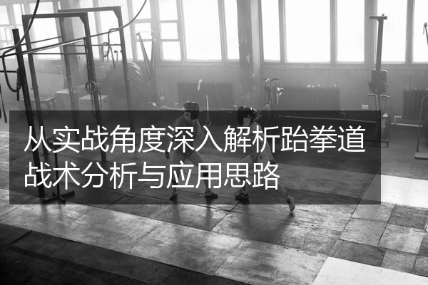 从实战角度深入解析跆拳道战术分析与应用思路